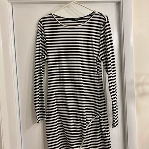 Black and White Striped Dress